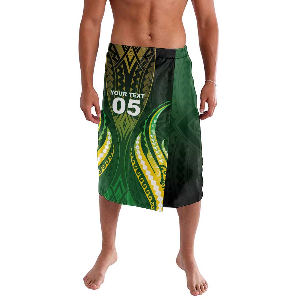 Custom Cook Islands Rugby Lavalava Unique Style Green Version LT05 Green - Polynesian Pride