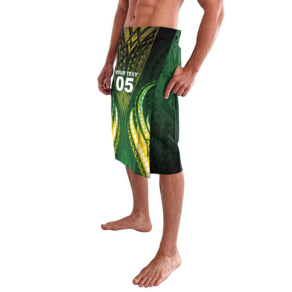 Custom Cook Islands Rugby Lavalava Unique Style Green Version LT05 - Polynesian Pride