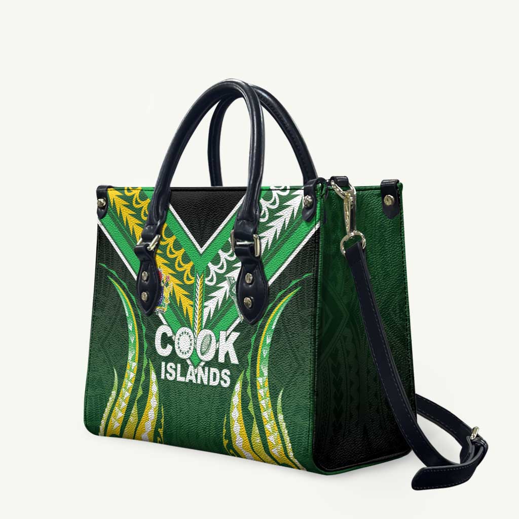 Cook Islands Rugby Leather Bag Unique Style Green Version LT05 Green - Polynesian Pride