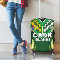 Cook Islands Rugby Luggage Cover Unique Style Green Version LT05 - Polynesian Pride