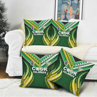 Cook Islands Rugby Pillow Cover Unique Style Green Version LT05 - Polynesian Pride