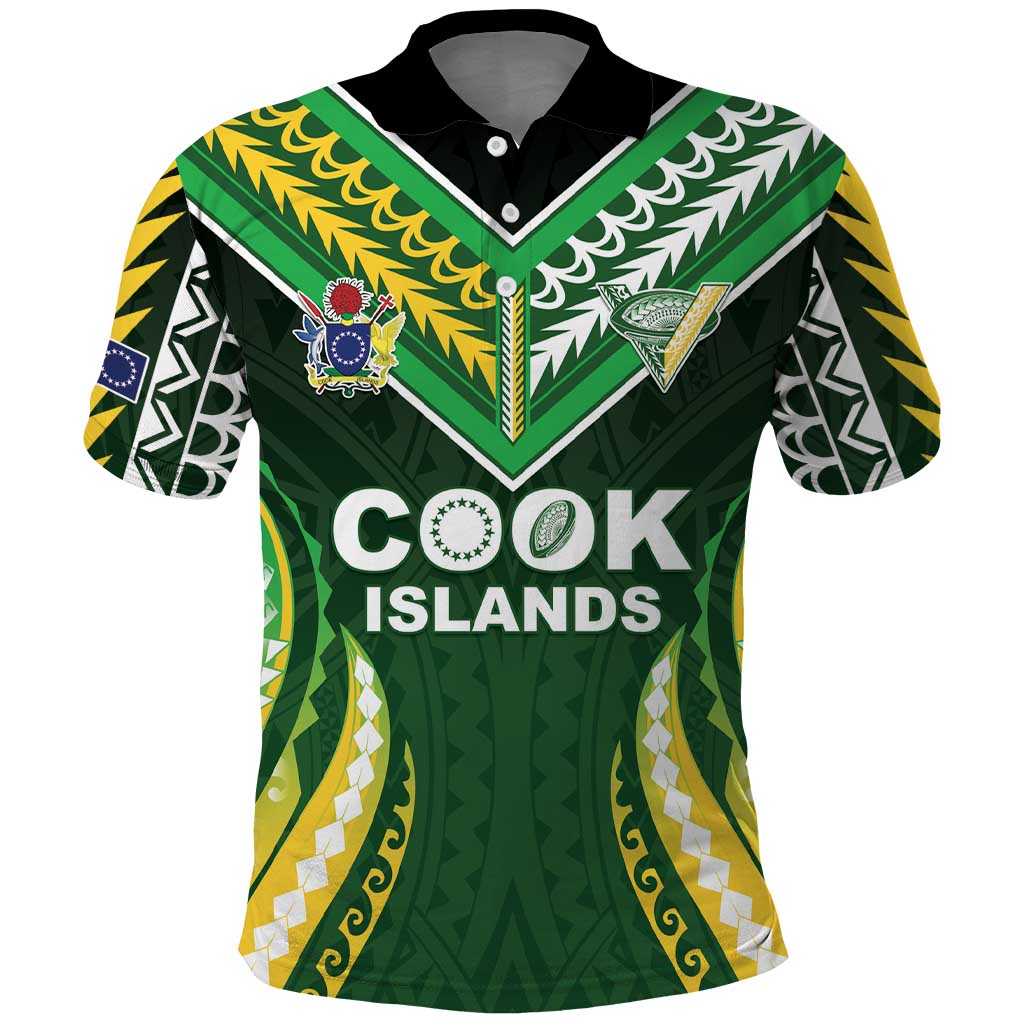 Custom Cook Islands Rugby Polo Shirt Unique Style Green Version LT05 Green - Polynesian Pride
