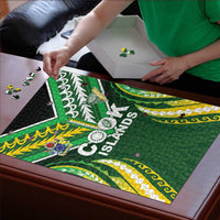 Cook Islands Rugby Puzzle Unique Style Green Version LT05 - Polynesian Pride