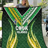 Cook Islands Rugby Quilt Unique Style Green Version LT05 Green - Polynesian Pride