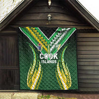 Cook Islands Rugby Quilt Unique Style Green Version LT05 - Polynesian Pride