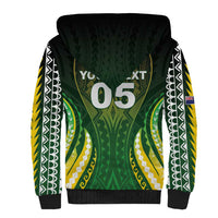 Custom Cook Islands Rugby Sherpa Hoodie Unique Style Green Version LT05 - Polynesian Pride