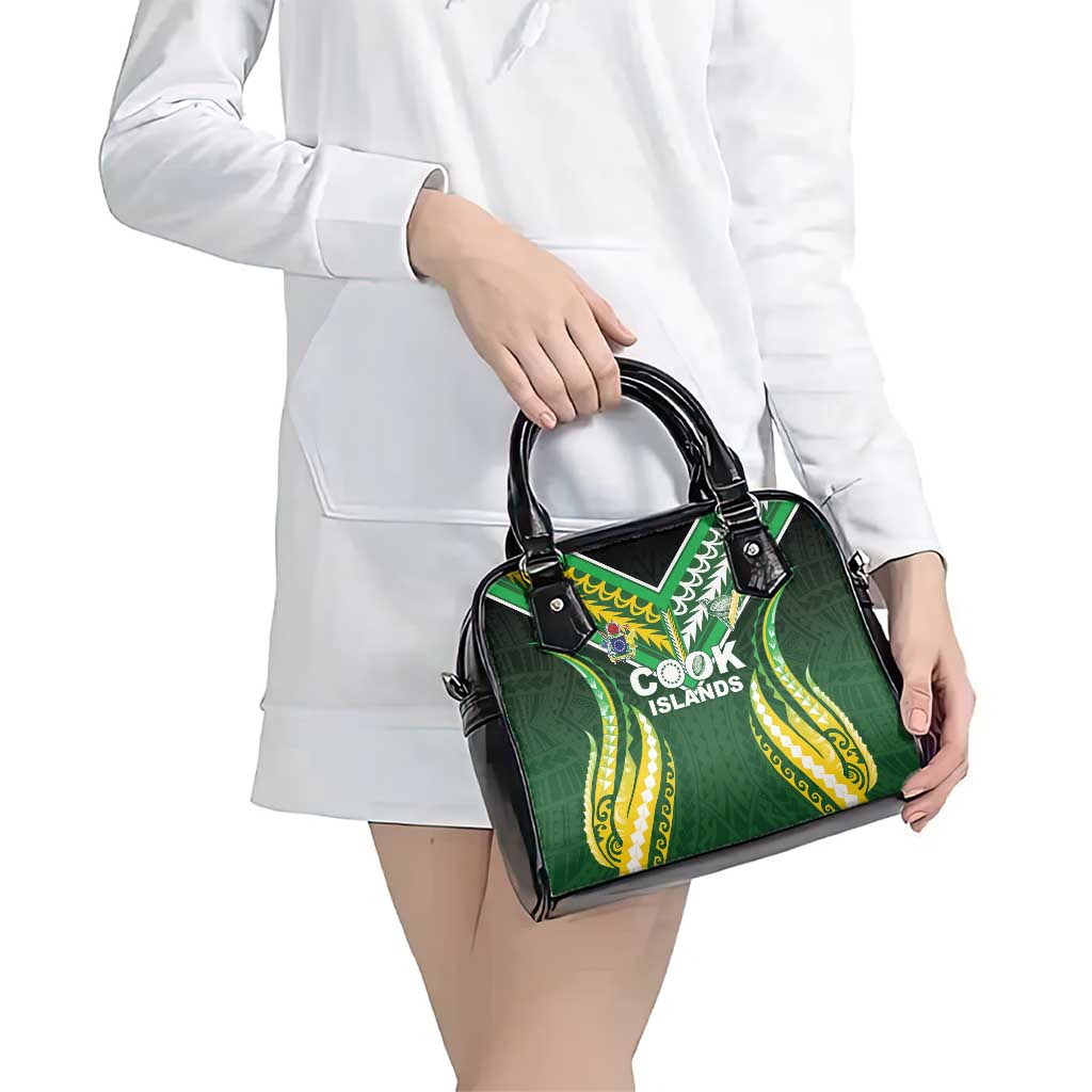 Cook Islands Rugby Shoulder Handbag Unique Style Green Version LT05 - Polynesian Pride