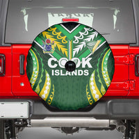 Cook Islands Rugby Spare Tire Cover Unique Style Green Version LT05 - Polynesian Pride