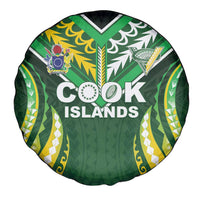 Cook Islands Rugby Spare Tire Cover Unique Style Green Version LT05 - Polynesian Pride