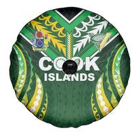 Cook Islands Rugby Spare Tire Cover Unique Style Green Version LT05 - Polynesian Pride