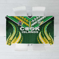 Cook Islands Rugby Tablecloth Unique Style Green Version LT05 Green - Polynesian Pride