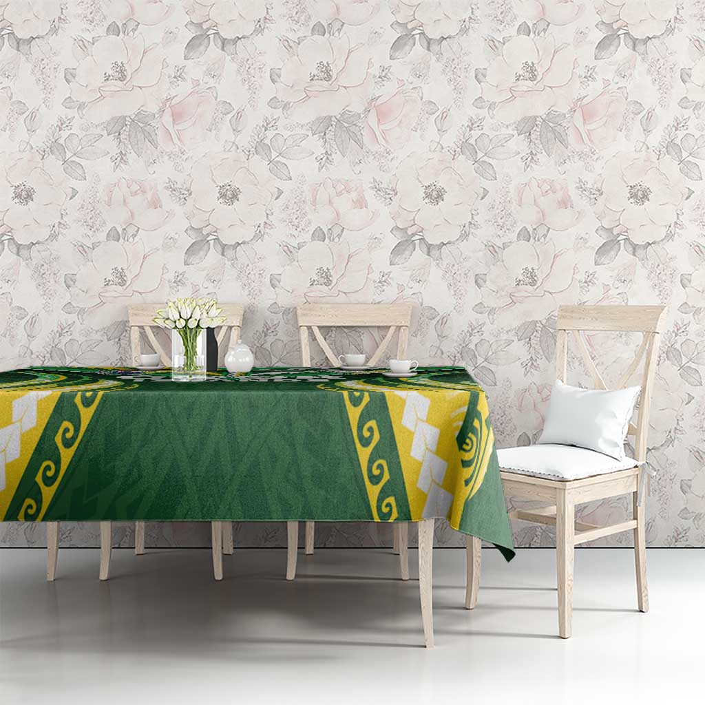 Cook Islands Rugby Tablecloth Unique Style Green Version LT05 - Polynesian Pride