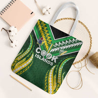 Cook Islands Rugby Tote Bag Unique Style Green Version LT05 White Strap One Size Green - Polynesian Pride