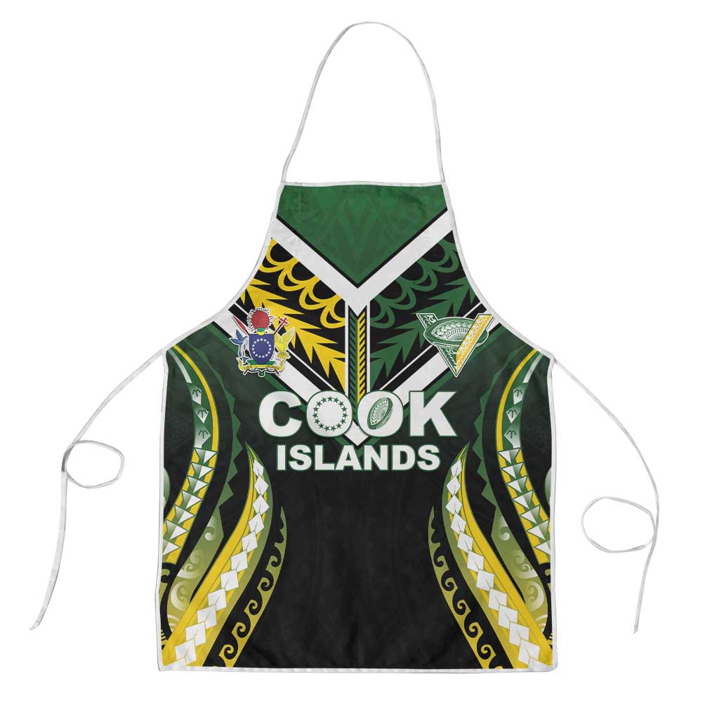 Cook Islands Rugby Apron Unique Style Black Version LT05 Black - Polynesian Pride