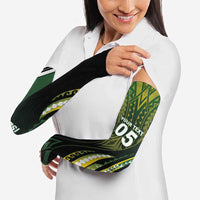 Custom Cook Islands Rugby Arm Sleeves Unique Style Black Version LT05 - Polynesian Pride