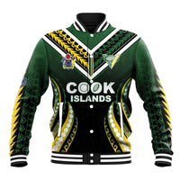 Custom Cook Islands Rugby Baseball Jacket Unique Style Black Version LT05 Unisex Black - Polynesian Pride