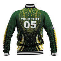 Custom Cook Islands Rugby Baseball Jacket Unique Style Black Version LT05 - Polynesian Pride