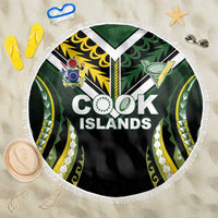 Cook Islands Rugby Beach Blanket Unique Style Black Version LT05 One Size 150cm Black - Polynesian Pride