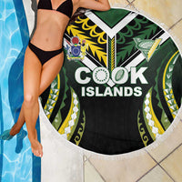 Cook Islands Rugby Beach Blanket Unique Style Black Version LT05 - Polynesian Pride