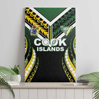 Cook Islands Rugby Canvas Wall Art Unique Style Black Version LT05 - Polynesian Pride