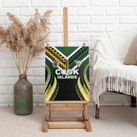 Cook Islands Rugby Canvas Wall Art Unique Style Black Version LT05 - Polynesian Pride