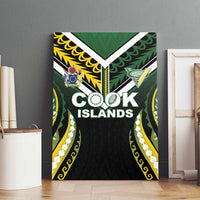 Cook Islands Rugby Canvas Wall Art Unique Style Black Version LT05 - Polynesian Pride