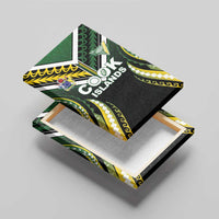 Cook Islands Rugby Canvas Wall Art Unique Style Black Version LT05 - Polynesian Pride