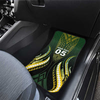 Custom Cook Islands Rugby Car Mats Unique Style Black Version LT05 - Polynesian Pride