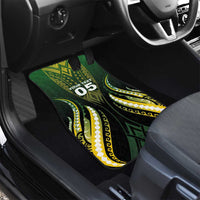 Custom Cook Islands Rugby Car Mats Unique Style Black Version LT05 - Polynesian Pride