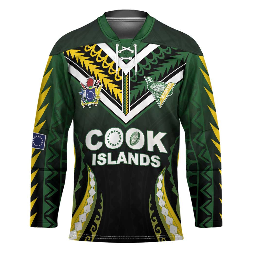 Custom Cook Islands Rugby Hockey Jersey Unique Style Black Version LT05 Unisex Black - Polynesian Pride
