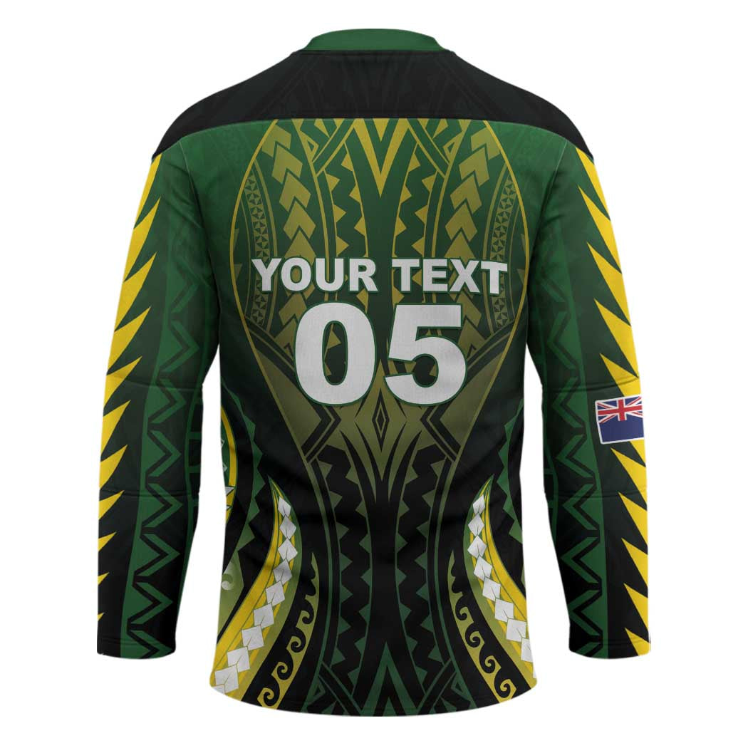 Custom Cook Islands Rugby Hockey Jersey Unique Style Black Version LT05 - Polynesian Pride