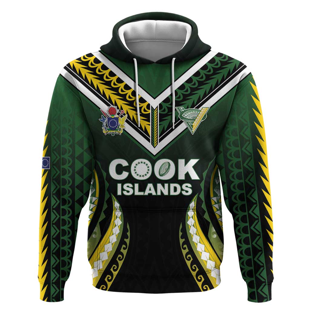 Custom Cook Islands Rugby Hoodie Unique Style Black Version LT05 Pullover Hoodie Black - Polynesian Pride