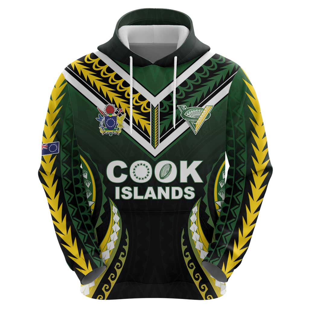 Custom Cook Islands Rugby Hoodie Unique Style Black Version LT05 - Polynesian Pride