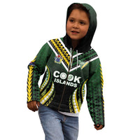 Custom Cook Islands Rugby Kid Hoodie Unique Style Black Version LT05 - Polynesian Pride