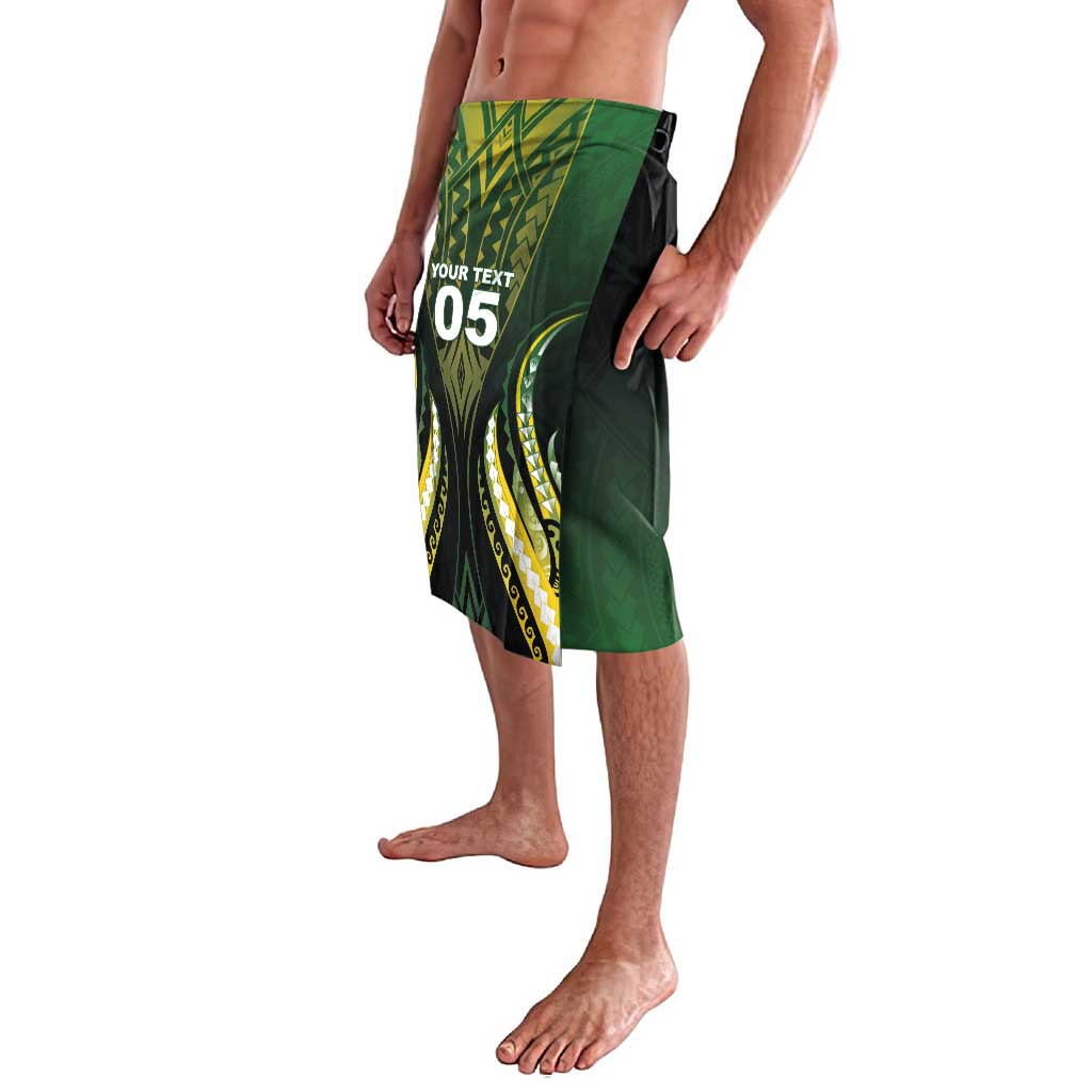 Custom Cook Islands Rugby Lavalava Unique Style Black Version LT05 - Polynesian Pride