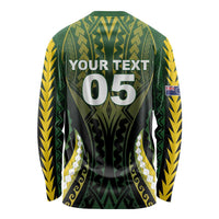 Custom Cook Islands Rugby Long Sleeve Shirt Unique Style Black Version LT05 - Polynesian Pride