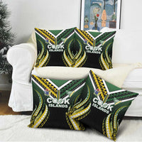 Cook Islands Rugby Pillow Cover Unique Style Black Version LT05 - Polynesian Pride