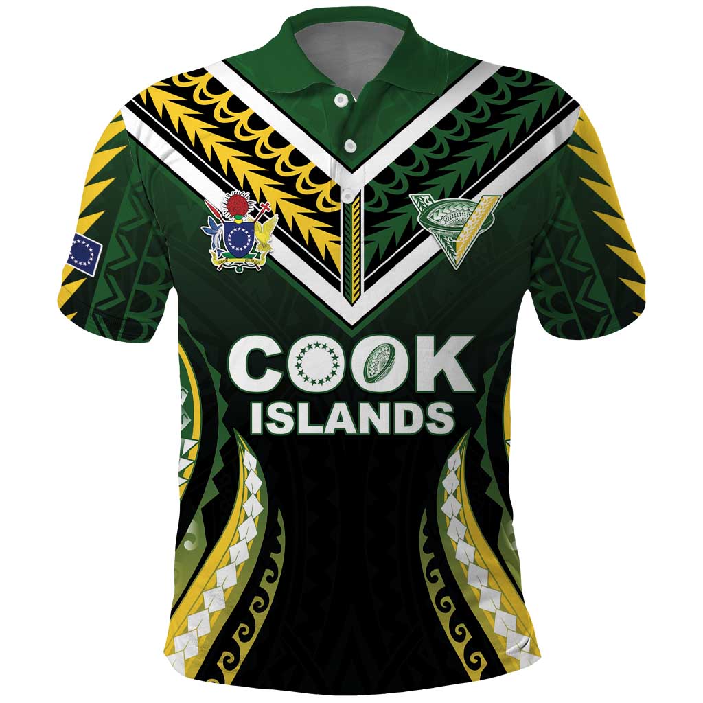 Custom Cook Islands Rugby Polo Shirt Unique Style Black Version LT05 Black - Polynesian Pride