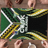 Cook Islands Rugby Puzzle Unique Style Black Version LT05 - Polynesian Pride
