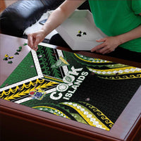 Cook Islands Rugby Puzzle Unique Style Black Version LT05 - Polynesian Pride
