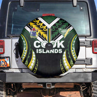 Cook Islands Rugby Spare Tire Cover Unique Style Black Version LT05 Black - Polynesian Pride