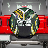 Cook Islands Rugby Spare Tire Cover Unique Style Black Version LT05 - Polynesian Pride