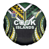 Cook Islands Rugby Spare Tire Cover Unique Style Black Version LT05 - Polynesian Pride