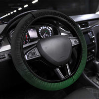 Cook Islands Rugby Steering Wheel Cover Unique Style Black Version LT05 Universal Fit Black - Polynesian Pride