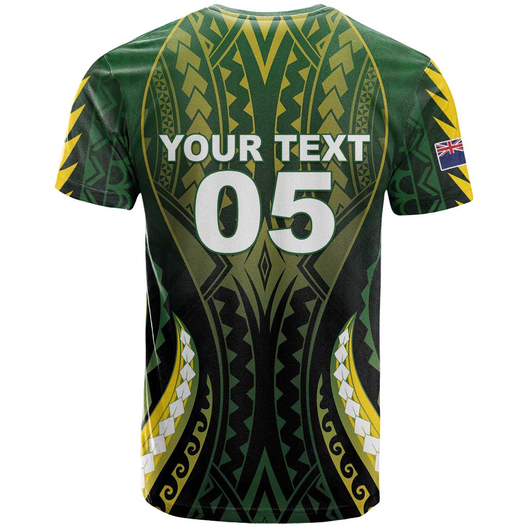 Custom Cook Islands Rugby T Shirt Unique Style Black Version LT05 - Polynesian Pride