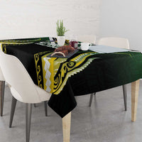 Cook Islands Rugby Tablecloth Unique Style Black Version LT05 - Polynesian Pride