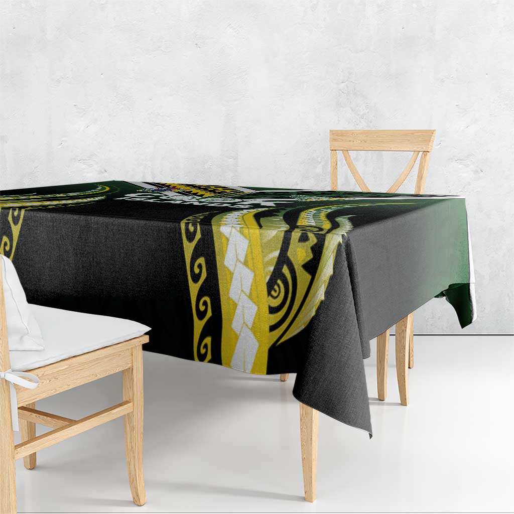 Cook Islands Rugby Tablecloth Unique Style Black Version LT05 - Polynesian Pride