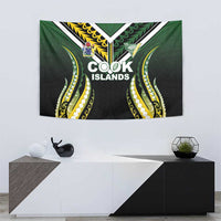 Cook Islands Rugby Tapestry Unique Style Black Version LT05 - Polynesian Pride
