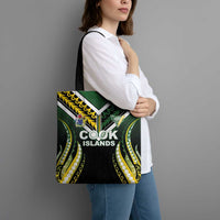 Cook Islands Rugby Tote Bag Unique Style Black Version LT05 - Polynesian Pride