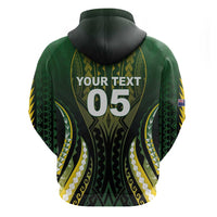 Custom Cook Islands Rugby Zip Hoodie Unique Style Black Version LT05 - Polynesian Pride